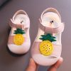 Diamonds Baby Sandals for Girls Cherry Closed Toe Toddler Infant Kids Princess Walkers Baby Little Girls Shoes Children Sandals