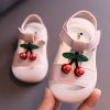 Diamonds Baby Sandals for Girls Cherry Closed Toe Toddler Infant Kids Princess Walkers Baby Little Girls Shoes Children Sandals