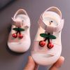 Diamonds Baby Sandals for Girls Cherry Closed Toe Toddler Infant Kids Princess Walkers Baby Little Girls Shoes Children Sandals