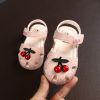 Summer Baby Sandals for Girls Cherry Closed Toe Toddler Infant Kids Princess Walkers Baby Little Girls Shoes Sandals Size 15-30