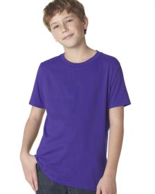 Youth Boys' Cotton Crew - KELLY GREEN - XS (Color: PURPLE RUSH, size: L)