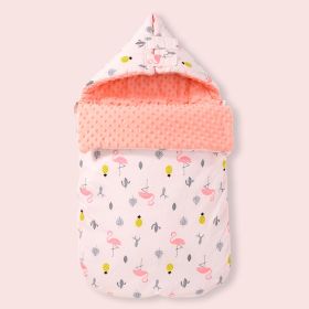 Baby Cotton Anti-surprise Jumping Child Sleeping Bag (Option: Flamingo-105x52cm)