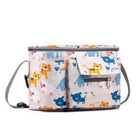 Stroller Saddlebag Multi-functional Out Storage Bag (Option: Cute Pet Garden)