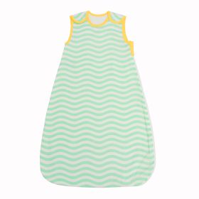 Baby Sleeveless Sleeping Bag Thin (Option: Green stripe-75to105cm)