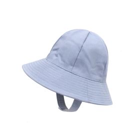 New Japanese Children's Summer Sunscreen Fisherman Hat (Option: Sky Blue-M)