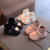 Love Heart Baby Girl Shoes Casual Knitted Infant Walkers Winter Soft Bottom Ankle Boots Plush Warm Snow Boots Kids Sock Shoes