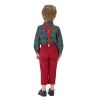 Baby Boy Gentleman Outfit Plaid Print Bowknot T-Shirt and Suspender Pants Set