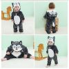 Baby Animal One-piece Pajamas Flannel Jumpsuit Children Cute Fleece Warm Thick Outer Wear Soft Spring Autumn Winter Zipper Kids