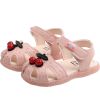 Summer Baby Sandals for Girls Cherry Closed Toe Toddler Infant Kids Princess Walkers Baby Little Girls Shoes Sandals Size 15-30