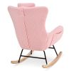 Rocking Chair - with rubber leg and cashmere fabric;  suitable for living room and bedroom