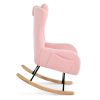 Rocking Chair - with rubber leg and cashmere fabric;  suitable for living room and bedroom