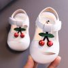 Diamonds Baby Sandals for Girls Cherry Closed Toe Toddler Infant Kids Princess Walkers Baby Little Girls Shoes Children Sandals