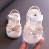 Diamonds Baby Sandals for Girls Cherry Closed Toe Toddler Infant Kids Princess Walkers Baby Little Girls Shoes Children Sandals