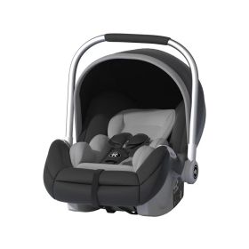 Baby Car With Car Foldable Safety Seat Basket Portable Car Cradle (Option: Basket classic black grey)