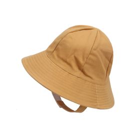 New Japanese Children's Summer Sunscreen Fisherman Hat (Option: Yellow-S)