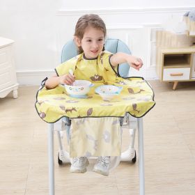 Dinner Sleeveless Bib Tray Baby Dirt-proof All-in-One (Option: Yellow fox)