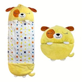 Kids Sleeping Bag, Soft Sleepy Sack For Kids & Toddlers  Easy Roll Up Design For School, Daycare  Children Sleeping Bags Play Pillow Sleep Sack (Option: Yellow Dog-160x60CM)